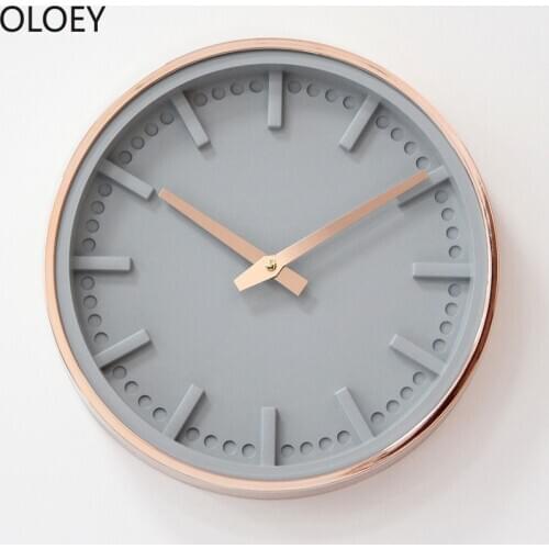 Rose Gold 3D Wall Clock Large Silent Living Room Bedroom Wall Clock Modern Design Clocks Wall Plastic Simpe Home Decor Gift Idea
