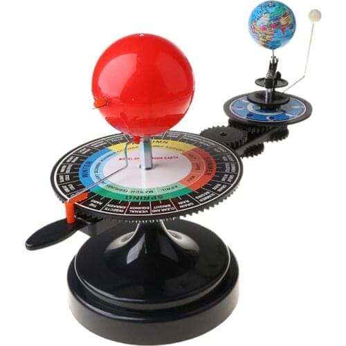 Solar System 3 Globes Sun Earth Moon Orbital Planetarium Model Astronomy Demo Student Kids Education Teaching Tool Toys