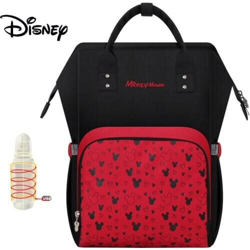 Disney Diaper Bag Usb Large Capacity Mummy Maternity Nappy Backpack Nappy Organizer Girl Baby Mom Wet Bags Stroller Pram