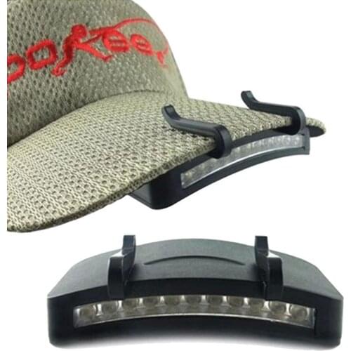 Fishing Light 11 LED Clip-On Caplight Outdoor Caplights Cap Car Camping Night Cycling White Lamp Light Repair Hiking U2J5
