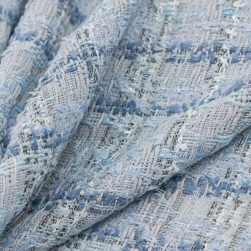 Light grey wool cotton soft weaving tweed fabric for coat pants ткань african telas bazin riche getzner tissu ткани sewing tela