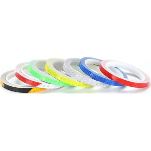 Bike Reflective Stickers Cycling Fluorescent Reflective Tape MTB Bicycle Adhesive Tape Safety Decor Sticker Accessories10mmx8m