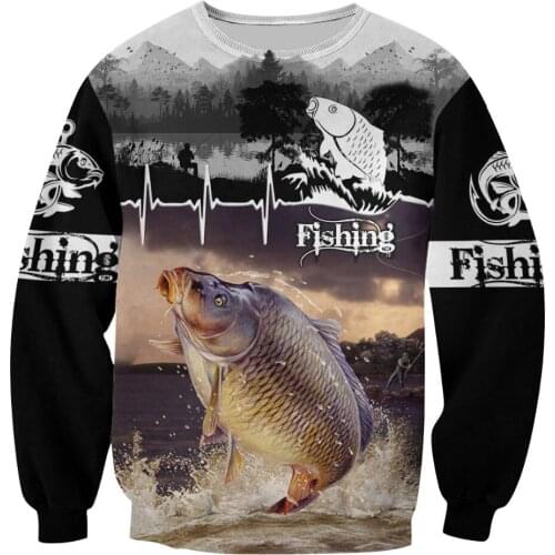 3D All over Printed Zip Hoodie Fashion Animal hoodies Carp Fishing Sweatshirt Harajuku Streetwear Unisex Casual Tracksuit DW0815