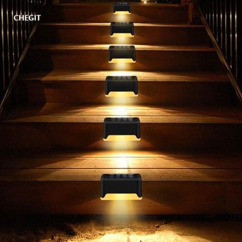 Solar Lights Solar Step Lights Outdoor Waterproof Led Solar Power Garden Light Lamp decoration for Patio Stair Garden Yard Fence