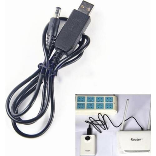 USB 2.1x5.5mm Male Connector Plus DC 5V to DC 9V/12V Power Cable Plug Step Up Module Converter With Indicator Function