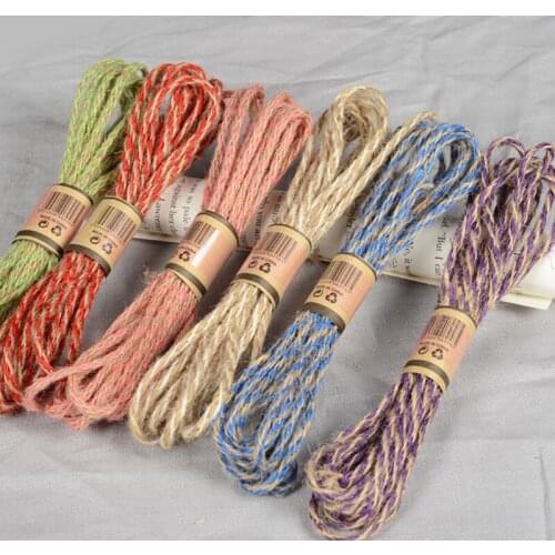 100 Meters Natural Jute Twine Burlap String Hemp Rope Party Wedding Gift Wrapping Cords Thread Florists DIY Craft Decor
