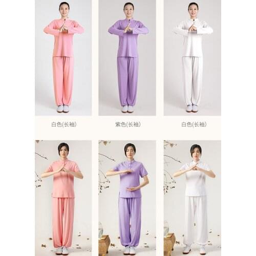 Summer&Spring yoga suit kung fu tai chi uniforms wushu clothing taiji suits white/puple/pink
