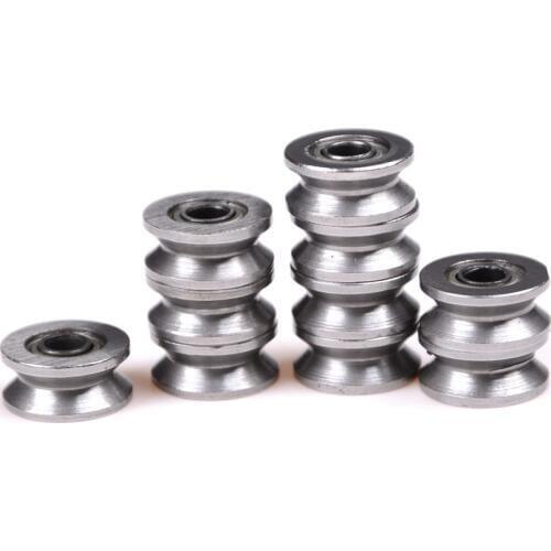 10pcs/Lot V624ZZ 4x13x6mm V Groove Carbon Steel Deep Groove Ball Bearing Traces Walking Guide Rail Bearing Brand New