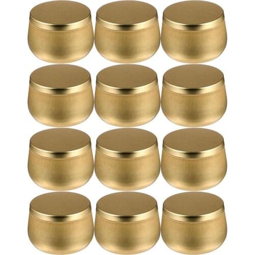 12pcs Tea Storage Can Round Candle Candy Storage Box Craft Beads Jewelry Canister Sealed Candy Tea Button Beaded Handicraft Can