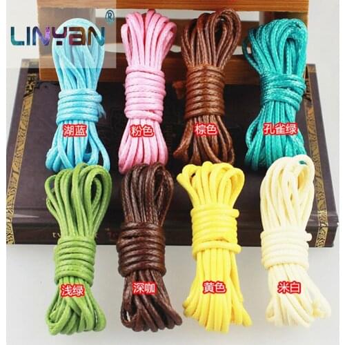 20m /lot All Net the lowest price Hand sewing flat waxed thread / Sew leather line DIY Leather dedicated thread [2mm] ZL2155