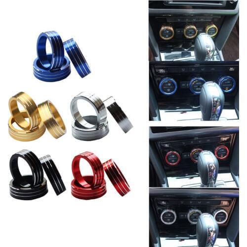 3pcs Car Air Conditioning Switch Knob Ring Cover for New Magotan for B8 Decor