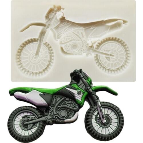 3D Motorcycle Silicone Molds Sugarcraft Cake Decorating Fondant Mold DIY Baking