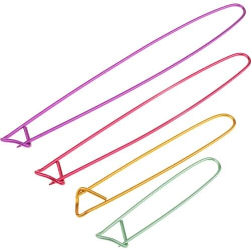 4pcs Aluminum Yarn Stitch Holder Set Crochet Knitting Needle Stitch Holders