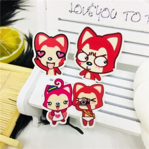 40 pcs Mixed Cute fox Stickers for Car Styling Bike Motorcycle Phone Laptop Travel Luggage Cool Funny Sticker Bomb Decals