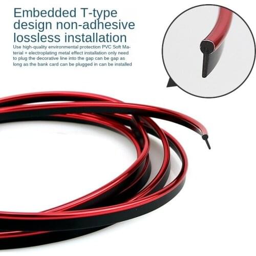 5M Car Styling Interior Decoration Strips Moulding Trim Dashboard Door Edge Universal For Cars Auto Accessories In Car-styling