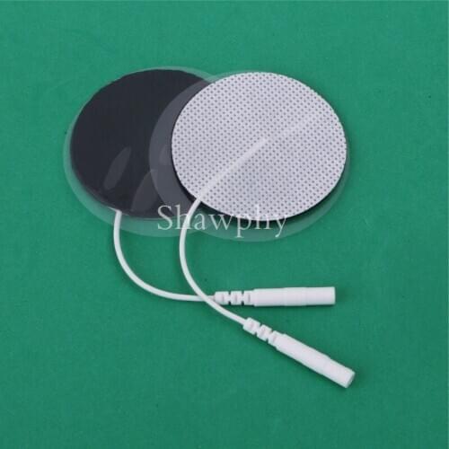 50pcs/lot Tens EMS Acupuncture massager pads Digital Therapy Machine Massager Round 35mm Electrode Pads 3.5cm Non-woven