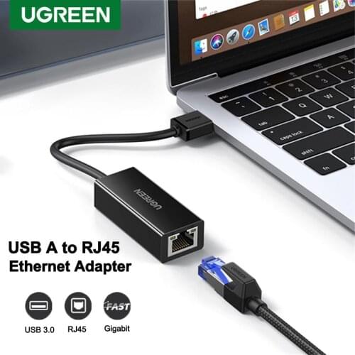 Ugreen USB 3.0 Ethernet Adapter USB 2.0 Network Card to RJ45 Lan for Windows 10 Xiaomi Mi Box 3/S Nintend Switch Ethernet USB