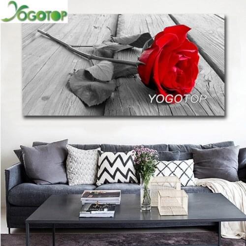 Large Size Red Roses Flower 5D Diy Diamond Painting Full Drill mosaic Embroidery Pictures Handicraft Wedding decoration YY1963