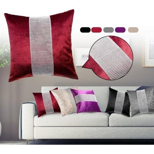 Diamond Flannelette Pillow Covers Super Soft Decor Pillow Cases Comfortable Solid Cushion Covers for Sofa Couch Bed