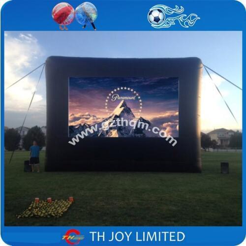 Free shipping to door home theater inflatable screen for community cinema activity / outdoor cinema inflatable screen for sale