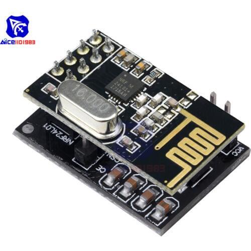Diymore NRF24L01 Wireless Module Microcontroller Receiver Transmitter 2.4GHz Antenna with Socket Adapter Plate Board for Arduino