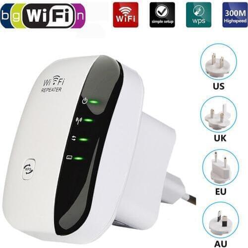 Wireless WiFi Repeater Extender 300Mbps Wi-Fi Amplifier 802.11N/B/G Booster Repetidor Wi fi Reapeter Access Point US/UK/EU/AU