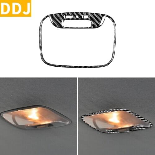 For Mitsubishi Lancer ES DE GTS 2008-2015 Carbon Fiber Rear Overhead Light Lamp Panel Frame Sticker Cover Trim Car Accessories