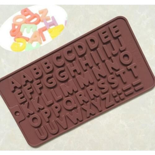 48 Letters Chocolate Mold Cake Decorating Tools Tray Alphabet Silicone Mold Letters Fondant Molds Jelly Cookies Baking Mould