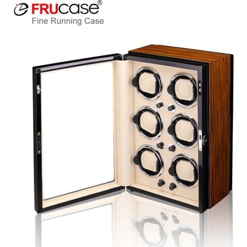 FRUCASE Watch Winder for automatic watches New Version 6 Wooden Watch jewelery Accessories Box cabinet display storage collector
