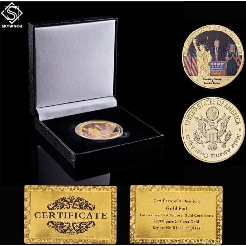 Collectible Gold USA Coin 45th Donald Trump USA President Make America Great Again