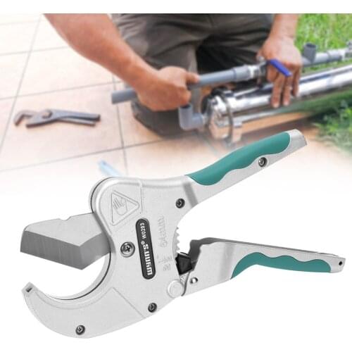 W0203 2-1/2in 64mm Pipe Tube Cutter Ratchet Hose Cutting Scissors Heavy Duty Wire Cutting Tool