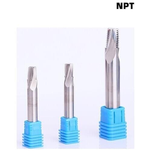 NPTF NPT 60° 1-16 D6 Solid Carbide Thread End Mills Pitch 27mm Diameter 6mm for Aluminum Copper