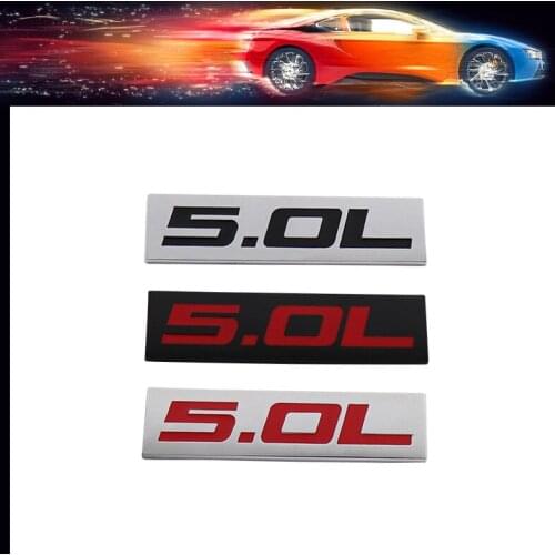 Premium 5.0L 5.0 L car Engine Hood Fender trunk Tail Rear Bonnet Nameplate Decal Emblem Badge Sticker for Universal