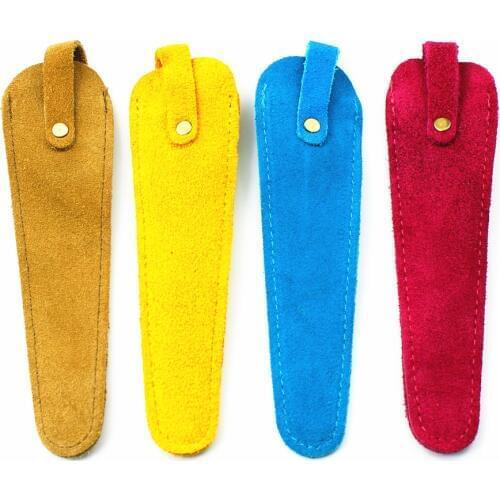 Professional hot Cowhide hair scissors sheath leather case barber packet scissor cover shears Holster hairdressing scissors bag