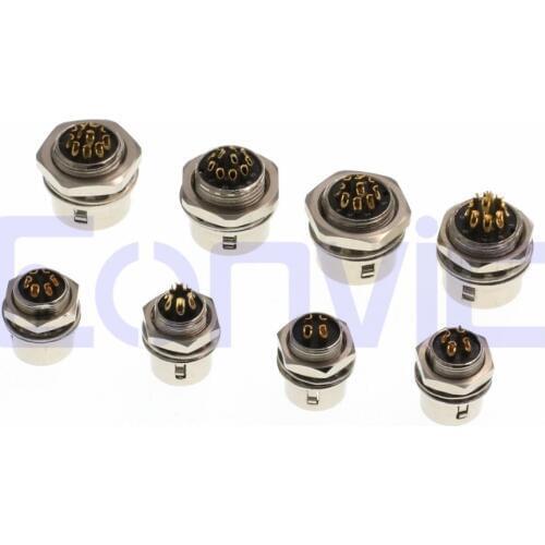 Eonvic Hirose HR10 4 6 10 12 Pole Straight Panel Mount Push-Pull Circular Industrial Connector Socket