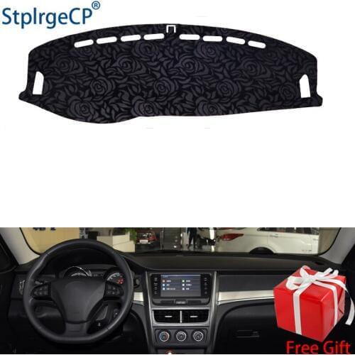 Latest Rose Pattern Non-slip Car Dashboard Cover Dash Mat Pad DashMat ANti-UV Car Sticker for besturn b30 2014-2018 Car Styling