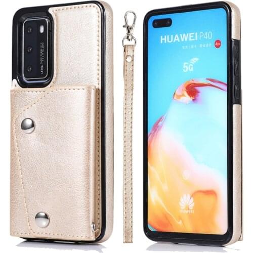 Retro Magnetic Leather Flip Stand Phone Case For Huawei P40 P30 Mate 40 Pro 30 20 Lite Fashion Wallet Card Solt Bag Holder Cover