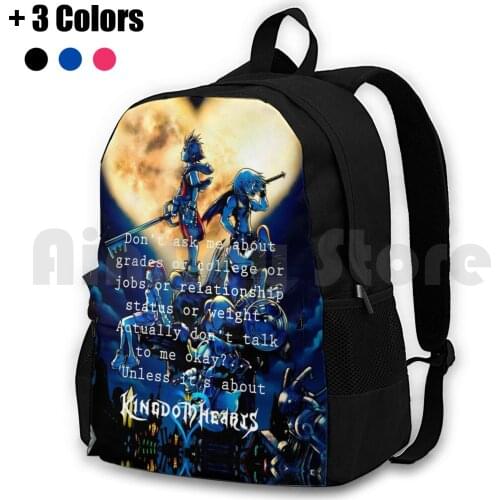 Kingdom Hearts Shirt Funny Quote Outdoor Hiking Backpack Riding Climbing Sports Bag Kingdom Hearts Games Men Womens Kids Quotes