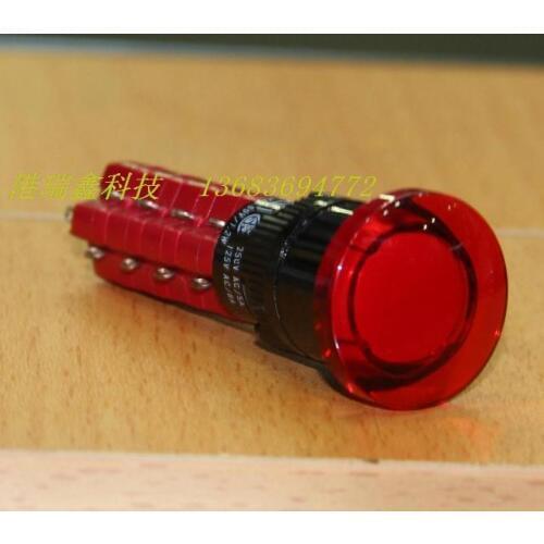 [SA]D16LMR3-4AB Taiwan Progressive Alliance Round 4 green RED no lock reset button mushroom switch DECA--5pcs/lot