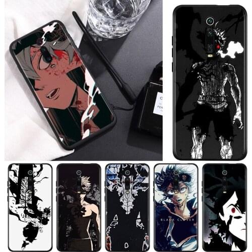 Silicone Black Cover Anime Black Clover For Xiaomi Redmi K40 K30i K30T K30S K20 10X GO S2 Y2 Pro Ultra Phone Case