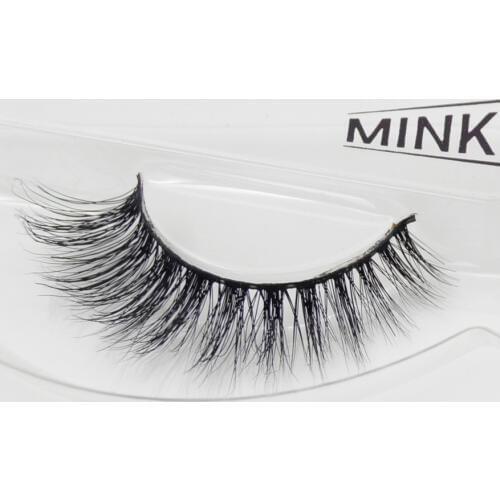 Visofree 3D Mink Eyelashes Upper Lashes 100% Real Mink Strip Eyelashes Handmade Crossing Mink Eye Lashes Extension A01