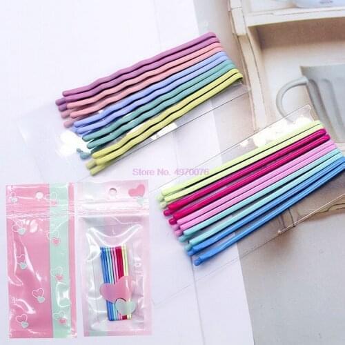 DHL 2000set 10pcs/set Popular Wild Candy Color Word Folder Jelly Ice Cream Color Clip Side Clip Hair pin