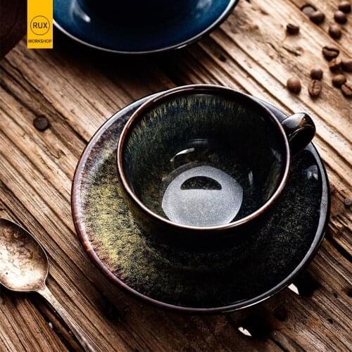 220ml fine bone china coffee cup and saucer funny fashion design Japanese-style coffee mug cafe espresso cup