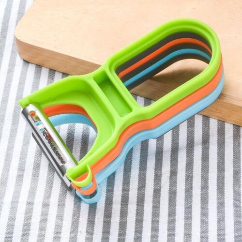3pcs/Lot Multifunctional Fruit Planers Stainless Steel Vegetable Paring Knife Colorful Household Fruit Peeler Planing Tools