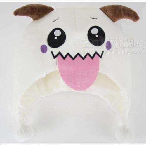 White Poro plush hat with big tongue Poro hat *Good quality & CUTE* COLLECTION 1pcs IN Stock Same Day Shipping