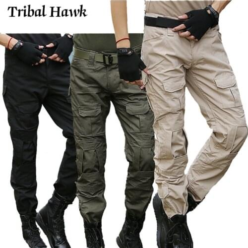 Tactical Cargo Pants Men Military Army Camo Airsoft Pants SWAT Many Pockets Paintball Combat Casual Camouflage Cargo Trousers