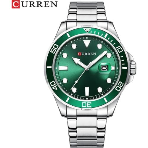 New CURREN Top Brand Luxury Fashion Diver Watch Men Waterproof Date Clock Sport Watches Men Quartz Wristwatch Relogio Masculino