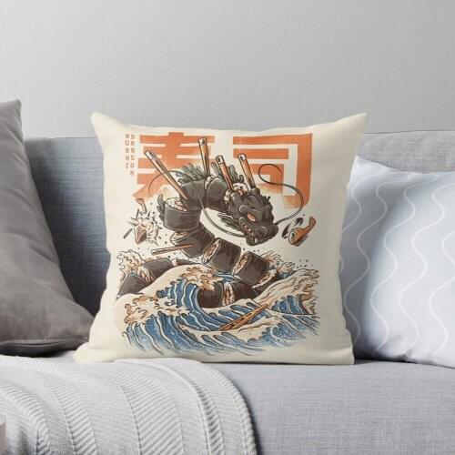 Great Sushi Dragon Polyester Decor Pillow Case Home Cushion Cover 45*45cm