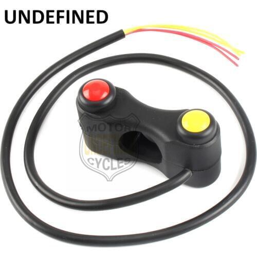 Black Motorbike Parts Race Bikes 2 Button Array 22mm Handlebar Mount Switches Assembly Motorcycle Switch UNDEFINED