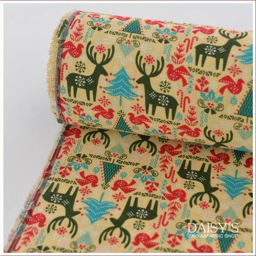 D30 Needlework The Cloth Fabric Tissues Knitted For Sewing Cachequilting Fabrictelas Patchwork Lote Linen Christmas 50*140cm